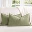 ZWJD Salbei Grün Kissenbezug 30x50 2er Set Chenille Kissenbezüge Sofakissen Kissenhüllen mit elegantem Design, weiche und luxuriöse dekorative Dekokissen für Couch, Bett und Heimdekoration