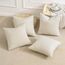 MIULEE 4er Set Kissenbezüge Kord Kissenhülle Dekorative Kissenbezug Sofakissen Couchkissen Dekokissen Zierkissenbezug Deko Kissenhülle mit Verstecktem Reißverschluss 45x45cm 18x18in Creme