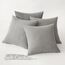 MIULEE 4er Set Kissenbezüge Kord Kissenhülle Dekorative Kissenbezug Sofakissen Couchkissen Dekokissen Zierkissenbezug Deko Kissenhülle mit Verstecktem Reißverschluss 40x40cm 16x16in Hellgrau