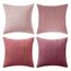 MIULEE Kissenbezug 30x50 4er Set Kordsamt Weiche Kissenhülle Dekorative Sofakissen Quadratische Dekokissen Zierkissenbezug Gestreifte Kissenbezüge für Wohnzimmer Dunkles Rosa
