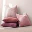 MIULEE Kissenbezug 45x45 4er Set Kordsamt Weiche Kissenhülle Dekorative Sofakissen Quadratische Dekokissen Zierkissenbezug Gestreifte Kissenbezüge für Wohnzimmer Dunkles Rosa