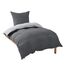 BEDSURE Bettwäsche 135x200 2teilig Grau/Anthrazit- Bettwäsche-Sets Bettbezug 135 x 200 cm mit 1 Kissenbezug 80x80 cm, Oeko-TEX Wendebettwäsche Bedding mit Reißverschluss