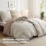 BEDSURE Bettwäsche 135x200 4teilig Khaki/Beige - Bettwäsche-Sets Bettbezug 135 x 200 cm 2er Set mit 2 Kissenbezüge 80x80 cm, Oeko-TEX Wendebettwäsche Bedding mit Reißverschluss
