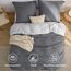BEDSURE Bettwäsche 135x200 2teilig Grau/Anthrazit- Bettwäsche-Sets Bettbezug 135 x 200 cm mit 1 Kissenbezug 80x80 cm, Oeko-TEX Wendebettwäsche Bedding mit Reißverschluss