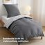 BEDSURE Bettwäsche 135x200 2teilig Grau/Anthrazit- Bettwäsche-Sets Bettbezug 135 x 200 cm mit 1 Kissenbezug 80x80 cm, Oeko-TEX Wendebettwäsche Bedding mit Reißverschluss
