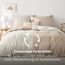 BEDSURE Bettwäsche 135x200 4teilig Khaki/Beige - Bettwäsche-Sets Bettbezug 135 x 200 cm 2er Set mit 2 Kissenbezüge 80x80 cm, Oeko-TEX Wendebettwäsche Bedding mit Reißverschluss