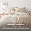 BEDSURE Bettwäsche 155x220 3teilig Khaki/Beige - Bettwäsche-Sets Bettbezug 155x220 mit 2 Kissenbezüge 80x80 cm, Oeko-TEX Wendebettwäsche Bedding mit Reißverschluss
