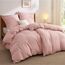 BEDSURE Bettwäsche 135x200 Blasses Erröten - 2 Bettbezüge 135x200 cm 2 Kissenbezüge 80X80 cm, ÖKO-TEX Bettwäsche-Sets Rosa Polyester Mikrofaser mit Reißverschluss