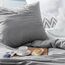 BEDSURE Bettwäsche 155x220 3teilig Grau - 1 Bettbezug 155x220 cm + 2 Kissenbezüge 80X80 cm, ÖKO-TEX Bettwäsche-Sets Grau Polyester Mikrofaser mit Reißverschluss
