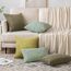EMEMA Kissenbezug 60x60 cm Kordsamt Kissenbezüge Dekokissen Sofakissen Cord Kissenhülle Zierkissenbezug Kord Dekorative Weiche für Sofa Wohnzimmer Schlafzimmer 2er Set Hellgrün