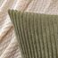EMEMA Kissenbezug 45x45 cm Kordsamt Kissenbezüge Dekokissen Sofakissen Cord Kissenhülle Zierkissenbezug Kord Dekorative Weiche für Sofa Wohnzimmer Schlafzimmer 2er Set Olivgrün