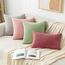 EMEMA Kissenbezug 50x50 cm Kordsamt Kissenbezüge Dekokissen Sofakissen Cord Kissenhülle Zierkissenbezug Kord Dekorative Weiche für Sofa Wohnzimmer Schlafzimmer 2er Set Marmelade
