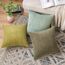 EMEMA Kissenbezug 60x60 cm Kordsamt Kissenbezüge Dekokissen Sofakissen Cord Kissenhülle Zierkissenbezug Kord Dekorative Weiche für Sofa Wohnzimmer Schlafzimmer 2er Set Hellgrün