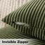 MIULEE Kissenbezüge Kordsamt Kissenbezug Zierkissenbezug Dekokissen Sofakissen Kord 2er Set Kissenhülle Dekorative Zierkissenbezüge Kissen für Sofa Couch Zuhause Wohnzimmer 40x60 cm helles Olivgrün