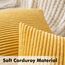 MIULEE 2er Set Kissenbezüge Kord Kissenhülle Dekorative Kissenbezug Sofakissen Couchkissen Dekokissen Zierkissenbezug Kuschelkissen für Sofa Schlafzimmer Wohnzimmer 50x50 cm Senfgelb