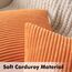 MIULEE 2er Set Kissenbezüge Kord Kissenhülle Dekorative Kissenbezug Sofakissen Couchkissen Dekokissen Zierkissenbezug Deko Kissenhülle mit Verstecktem Reißverschluss 50x50 cm Orange
