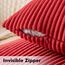MIULEE 2er Set Kissenbezüge Kord Kissenhülle Dekorative Kissenbezug Sofakissen Couchkissen Dekokissen Zierkissenbezug Deko Kissenhülle mit Verstecktem Reißverschluss 40x40 cm Rot