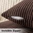 MIULEE 2er Set Kissenbezüge Cord Kissenbezug Kissenhülle Dekorative Zierkissen Sofakissen Couchkissen Dekokissen Zierkissenbezug Deko Kissenhülle für Sofa Wohnzimmer 50x50 cm Braun