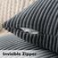 MIULEE 2er Set Kissenbezüge Kord Kissenhülle Dekorative Kissenbezug Sofakissen Couchkissen Dekokissen Zierkissenbezug Deko Kissenhülle mit Verstecktem Reißverschluss 45x45 cm Grau