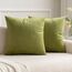 MIULEE 2er Set Kissenbezug Kissenhülle Dekorative Dekokissen Sofakissen Quadrat Wurfkissenbezug mit Verstecktem Reißverschluss Sofa Schlafzimmer 18x18 Zoll 45x45 cm Grün