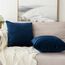 MIULEE 2er Set Kissenbezug Kissenhülle Dekorative Dekokissen Sofakissen Quadrat Wurfkissenbezug mit Verstecktem Reißverschluss Sofa Schlafzimmer 18x18 Zoll 45x45 cm Dunkelblau