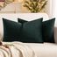 MIULEE 2er Set Kissenbezug Kissenhülle Dekorative Dekokissen Sofakissen Quadrat Wurfkissenbezug mit Verstecktem Reißverschluss Sofa Schlafzimmer 12x20 Zoll 30x50 cm Dunkelgrün