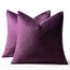 MIULEE 2er Set Samt Zierkissenbezug ohne Füllung-Zierkissenhülle Dekorative Kissenbezug Dekokissen Kissenhülle mit Verstecktem Reißverschluss Aubergine Lila 20x20 Zoll 50 x 50 cm