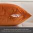 MIULEE 2er Set Samt Kissenbezüge Kissenhülle Kissenbezug Sofakissen Dekorative Dekokissen Couchkissen Zierkissen mit Verstecktem Reißverschluss für Sofa Schlafzimmer 55x55 cm Orange