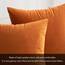 MIULEE 2er Set Samt Kissenbezüge Kissenhülle Kissenbezug Sofakissen Dekorative Dekokissen Couchkissen Zierkissen mit Verstecktem Reißverschluss für Sofa Schlafzimmer 55x55 cm Orange