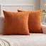 MIULEE 2er Set Kissenbezug Kissenhülle Dekorative Dekokissen Sofakissen Quadrat Wurfkissenbezug mit Verstecktem Reißverschluss Sofa Schlafzimmer 24x24 Zoll 60x60 cm Orange