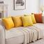 MIULEE 2er Set Samt Kissenbezüge Kissenhülle Kissenbezug Sofakissen Dekorative Dekokissen Couchkissen Zierkissen mit Verstecktem Reißverschluss für Sofa Schlafzimmer 55x55 cm Orange