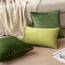 MIULEE 2er Set Kissenbezug Kissenhülle Dekorative Dekokissen Sofakissen Quadrat Wurfkissenbezug mit Verstecktem Reißverschluss Sofa Schlafzimmer 24x24 Zoll 60x60 cm Matcha Grün