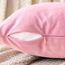 EMEMA Samt Kissenbezug Kissenhülle Dekorative Dekokissen Sofakissen Lendenkissen Wurfkissenbezug mit Verstecktem Reißverschluss Schlafzimmer Sofa 2er Set 40x40 cm Sakura Rosa
