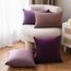EMEMA Samt Kissenbezug Kissenhülle 40x40 cm Dekorative Dekokissen Aubergine Lila Sofakissen Lendenkissen Wurfkissenbezug mit Verstecktem Reißverschluss Schlafzimmer Sofa 2er Set