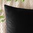 EMEMA Samt Kissenbezug Kissenhülle 40x40 cm Dekorative Dekokissen Schwarz Sofakissen Lendenkissen Wurfkissenbezug mit Verstecktem Reißverschluss Schlafzimmer Sofa 2er Set