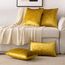 EMEMA Samt Kissenbezug Kissenhülle Dekorative Dekokissen Sofakissen Lendenkissen Wurfkissenbezug mit Verstecktem Reißverschluss Schlafzimmer Sofa 2er Set 40x60 cm Golden Luxuriös