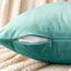 EMEMA Samt Kissenbezug Kissenhülle Dekorative Dekokissen Sofakissen Lendenkissen Wurfkissenbezug mit Verstecktem Reißverschluss Schlafzimmer Sofa 2er Set 45x45 cm Grünlichesblau