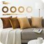 Topfinel Kissenbezug 40x40 cm 4er Set Braun Karamell Samt Kissenbezüge Kissenhülle sofakissen dekokissen Zierkissen Kuschelkissen Bezug modern deko für Wohnzimmer Bett Herbst Winter
