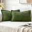 MIULEE 2er Set Kordsamt Kissenbezüge Samtkissen Weich Dekokissen Dekorativ Kissenbezug Modern Kissenhülle Sofakissen Zierkissen Couchkissen für Wohnzimmer Schlafzimmer 40x60cm Matcha Grün