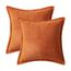 MIULEE 2er Set Kordsamt Kissenbezüge Samtkissen Weich Dekokissen Dekorativ Kissenbezug Modern Kissenhülle Sofakissen Zierkissen Couchkissen für Wohnzimmer Schlafzimmer Orange 45x45 cm