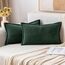 MIULEE 2er Set Kordsamt Kissenbezüge Samtkissen Weich Dekokissen Dekorativ Kissenbezug Modern Kissenhülle Sofakissen Zierkissen Couchkissen für Wohnzimmer Schlafzimmer Dunkelgrün 30x50 cm