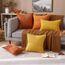 MIULEE 2er Set Kordsamt Kissenbezüge Samtkissen Weich Dekokissen Dekorativ Kissenbezug Modern Kissenhülle Sofakissen Zierkissen Couchkissen für Wohnzimmer Schlafzimmer Kurkuma 50x50 cm