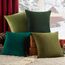 Topfinel Kissenbezug 50x50 cm grün 4er Set Samt Kissenbezüge Kissenhülle Dekokissenbezug sofakissen dekokissen deko für Sofa Schlafzimmer Wohnzimmer Balkon Kinder flauschig Farbverlauf
