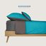 Schiesser Bettwäscheset Doubleface | Renforcé | 2-teilig | Zweifarbig | 100 % Baumwolle | Oeko-Tex® Made in Green Zertifiziert | Reißverschluss | 135x200cm + 80x80cm | Türkis-Dunkelgrau