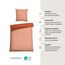 Schiesser Bettwäscheset Doubleface | Renforcé | 2-teilig | Zweifarbig | 100 % Baumwolle | Oeko-Tex® Made in Green Zertifiziert | Reißverschluss | 155x220cm + 80x80cm | Terrakotta