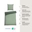 Schiesser Bettwäscheset Doubleface | Renforcé | 2-teilig | Zweifarbig | 100 % Baumwolle | Oeko-Tex® Made in Green Zertifiziert | Reißverschluss | 155x220cm + 80x80cm | Grün