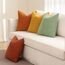 MIULEE 4er Set Kissenbezug Kissen Dekorative Kissenbezüge Kordsamt Sofakissen Dekokissen Kopfkissenbezug Couchkissen Deko Bezug für Sofa Couch Wohnzimmer Schlafzimmer Büro 40x40cm Orange und Grün