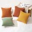MIULEE 4er Set Kissenbezug Kissen Dekorative Kissenbezüge Kordsamt Sofakissen Dekokissen Kopfkissenbezug Couchkissen Deko Bezug für Sofa Couch Wohnzimmer Schlafzimmer Büro 50x50cm Orange und Grün