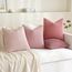 MIULEE 4er Set Kissenbezug Kissen Dekorative Kissenbezüge Kordsamt Sofakissen Dekokissen Kopfkissenbezug Couchkissen Deko Bezug für Sofa Couch Wohnzimmer Schlafzimmer Büro 45x45cm Rosa Serie
