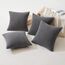 MIULEE 4er Set Kissenbezug Kissen Dekorative Kissenbezüge Kordsamt Sofakissen Dekokissen Kopfkissenbezug Couchkissen Deko Bezug für Sofa Couch Wohnzimmer Schlafzimmer Büro 50x50 cm Dunkelgrau